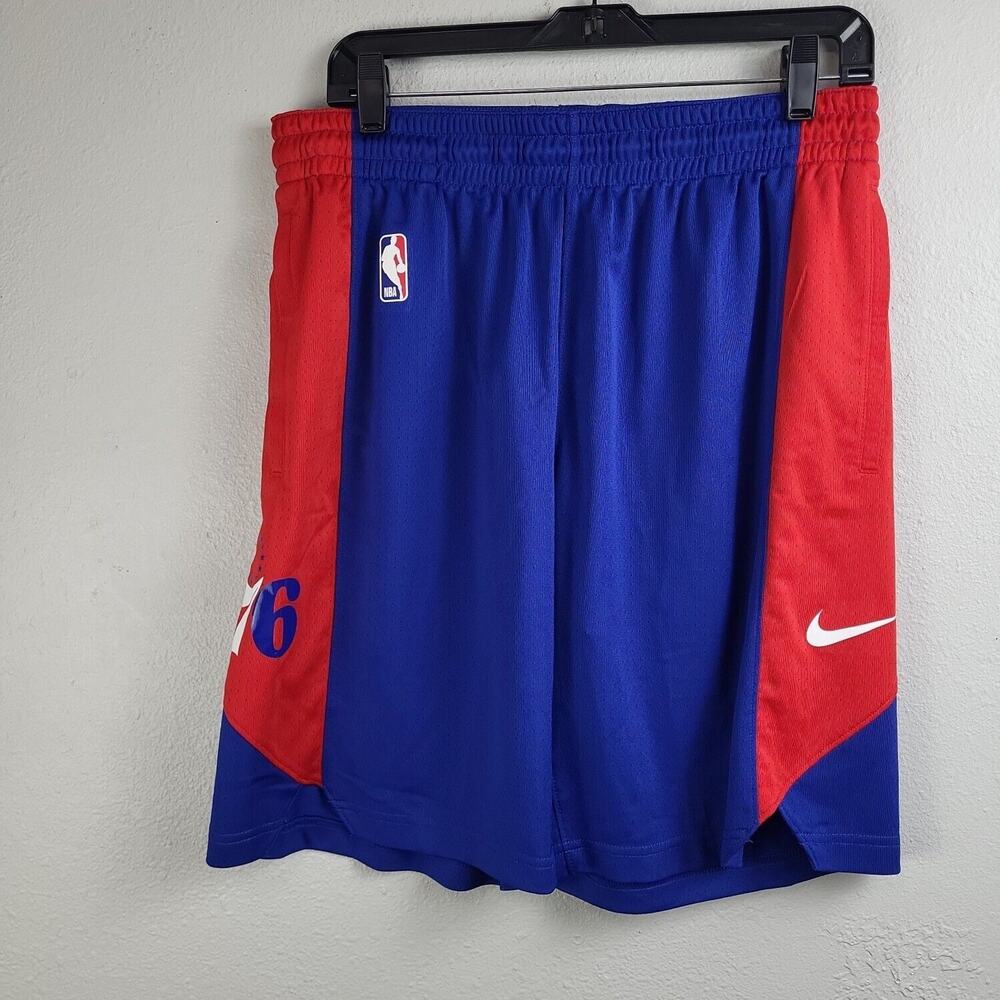 Nike Dri Fit Mens Blue Elastic Waist Basketball‎ Athletic Shorts Size Large
